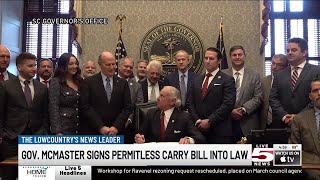 VIDEO: McMaster signs permitless carry bill into SC law