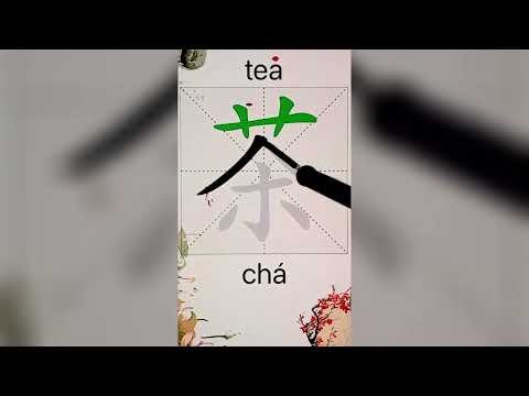 How to Write 茶(tea) in Chinese? App Name :《ViewChinese》&《My HSK》
