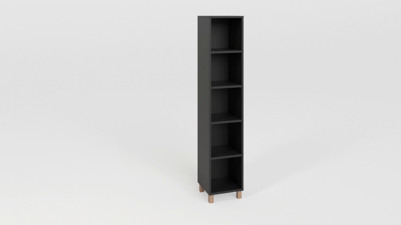 Simple Narrow Single Bookcase