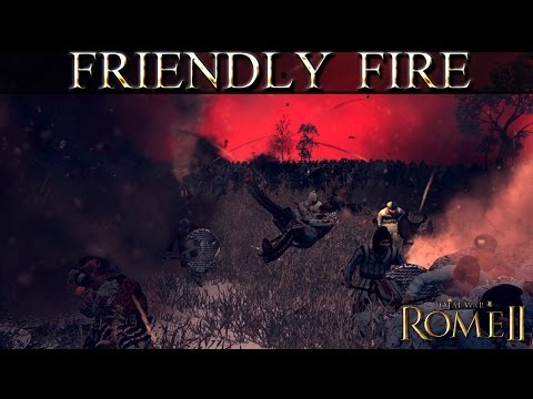 Total War Rome 2 Mechanics - Friendly Fire - Slingers vs Archers
