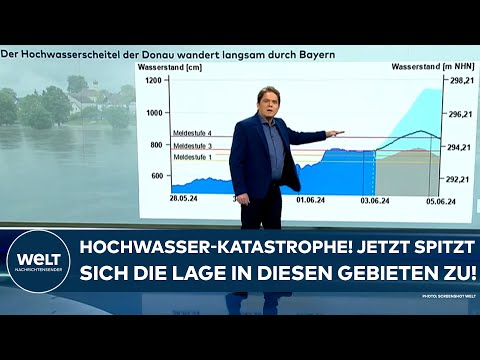 HOCHWASSER-DRAMA IN SÜDDEUTSCHLAND: In diesen Gebieten spitzt sich die Lage jetzt weiter zu!