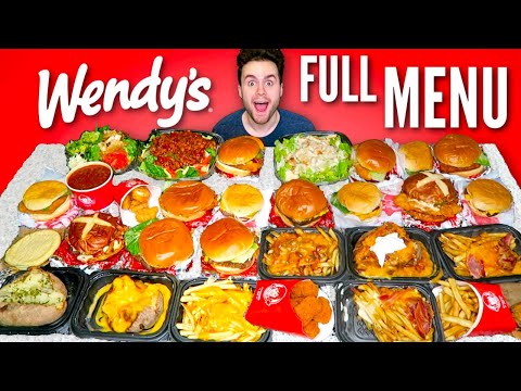 Wendy's ULTIMATE Taste Test! ALL 36 ITEMS! - Full Menu REVIEW!