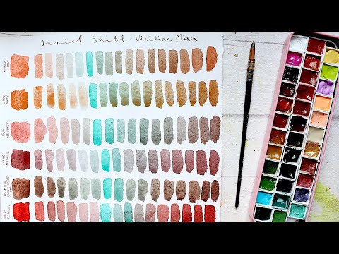 Watercolour Skin Tone Mixes with Viridian | PART 1/2 | ASMR