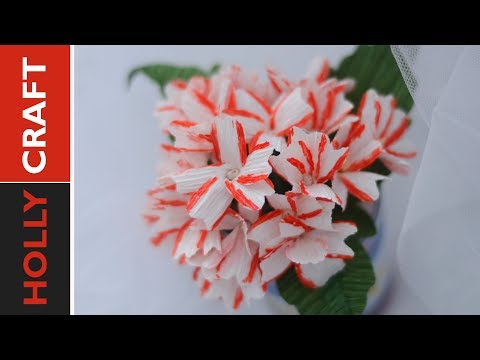 Paper flowers tutorial: Candy Cane Verbena