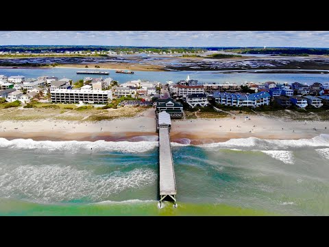 Aerial footage of Crystal Pier and surrounding beaches
