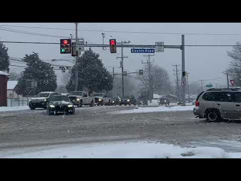 02-18-2021 Horsham/Willow Grove PA Winter Storm Warning Dangerous Travel and Drone Footage