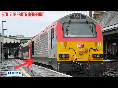67017 departing Hereford. 11/03/22