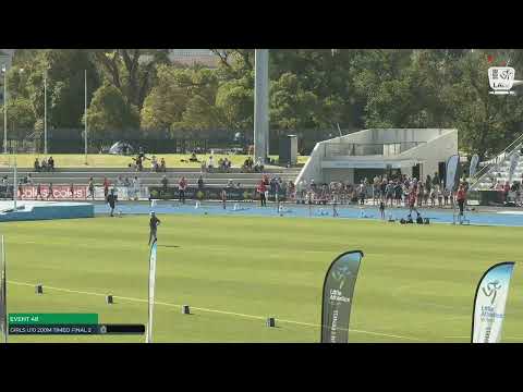 U10 Girls 200m Timed Final 2: 2022 Commonwealth Bank State Track and Field Championships // LAVicTV