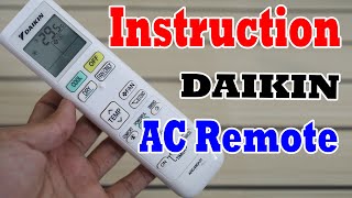 Dainkin AC Remote Control Instructions