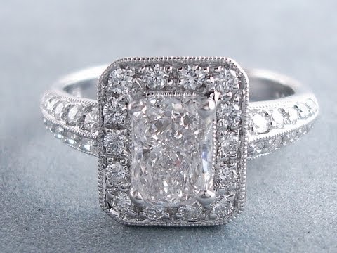 1.43 ctw Radiant Cut G VS2 Diamond Engagement Ring - BigDiamondsUSA