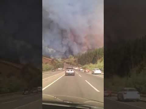 Por #incendios #forestales en #Ñuble y #Bio #Bio  gran cantidad de #humo