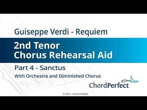 Verdi's Requiem Part 4 - Sanctus - 2nd Tenor Chorus Rehearsal Aid