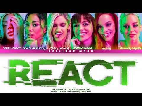 THE PUSSYCAT DOLLS (Feat. PABLLO VITTAR) - 'REACT' Color Coded Lyrics [ENG/PTBR]