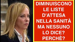 DIMINUISCONO LE LISTE D'ATTESA NELLA SANITÀ MA NESSUNO LO DICE? PERCHÈ?