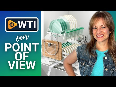 Dish Drying Rack Without Installation 2 Tier Metal Dish Racks for Kitchen Counter for 1-3 People with Drain Board Multifunctional Storage and Drainage Apartment Essentials (White) - WTI product video review