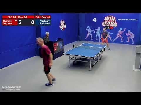 12:00 Стиранец Михаил 1-3 Павловский Владислав   стол 4  ЮГ-1   14.07.22
