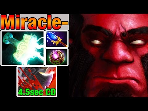 Miracle- Axe Ult 4.5 seconds CD - With Mjollnir, Octarine and Aghanim's Scepter - 7.02 Dota 2