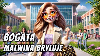 Bogata Malwina bryluje - okładka bajki audio