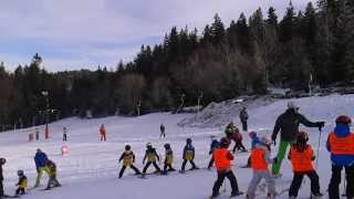 preview picture of video 'Nauka jazdy Kacpra na nartach - Szczyrk, Biały Krzyż - 21.12.2013'