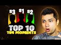 ROLEX REACTS to TOP 10 1v4 MOMENTS IN BGMI