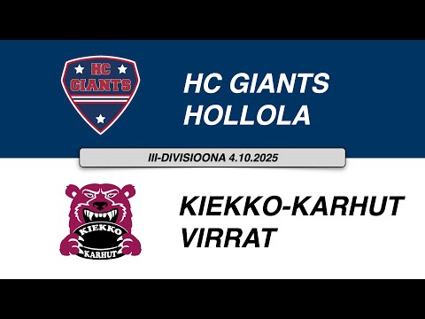 III-Divisioona 4.10.2025: HC Giants vs. Kiekko-Karhut