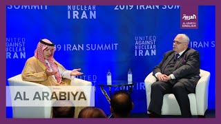 Saudi Minister of State for Foreign Affairs Adel al-Jubeir speaks at the United Against Nuclear Iran