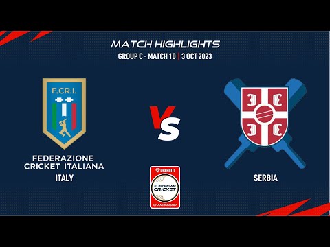 Group C, Match 10 - ITA vs SER | Highlights | Dream11 ECC23 | 3 Oct 2023 | ECC23.038