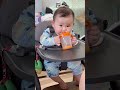 6-Month-Old Baby Drinking Water #baby #babyledweaning
