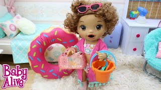 BABY ALIVE MANU SE ARRUMANDO PRA IR A PRAIA COM A AMIGA