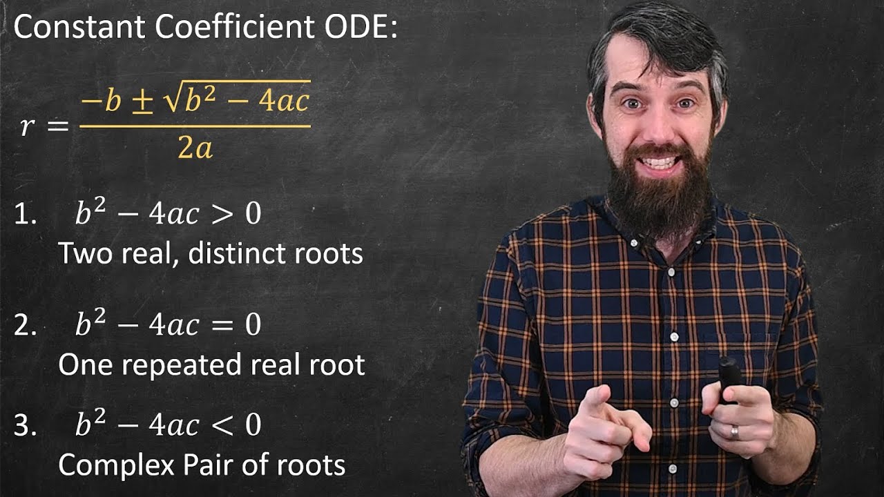 Constant Coefficient ODEs: Real & Distinct vs Real & Repeated vs Complex Pair