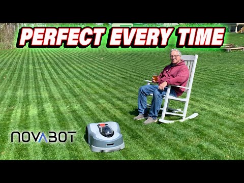 Robot lawn mower mows perfect stripes every time | Novabot N2000 unboxing setup and test