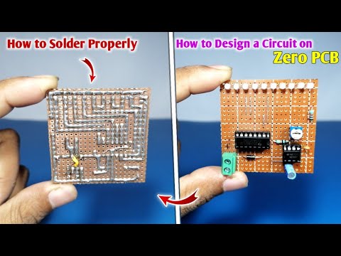 How to Solder Properly on Zero PCB | How to Design Circuit on Zero PCB | Dot Board Soldering