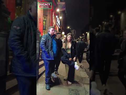 [4K GIRL] Glasgow nightlife of beautiful ladies on the street one night 2024