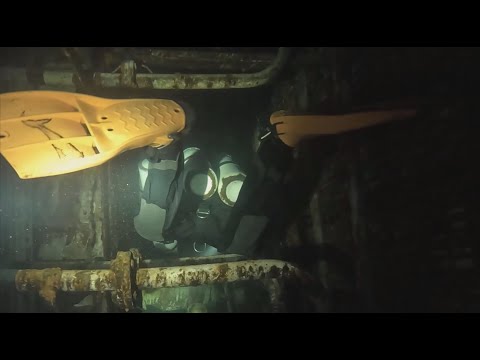 Zenobia wreck - inside the Engine Room