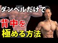 自宅トレーニング ダンベルだけで背中を極める方法 ダンベルだけでどこまで出来るのか?逆三角形を作るベントオーバーロウ ワンハンドロウ デッドリフト 筋肉