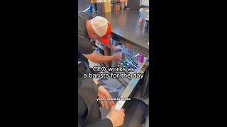 CEO works as a barista
