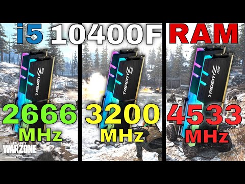 Intel i5 10400F 2666 mhz vs 3200 mhz vs 4533 mhz 🤔RAM speed benchmark comparison