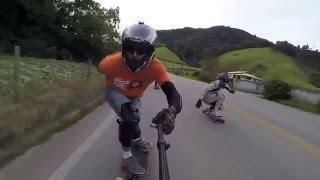 preview picture of video 'Longboard downhill speed - drop da vila - São Bonifácio - GOPRO onboard camera'