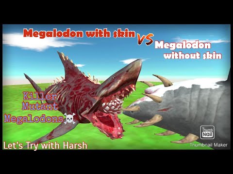 animal revolt battle simulator - Killer Mutant Megalodon vs Megalodon in arbs mobile | arbs mobile |