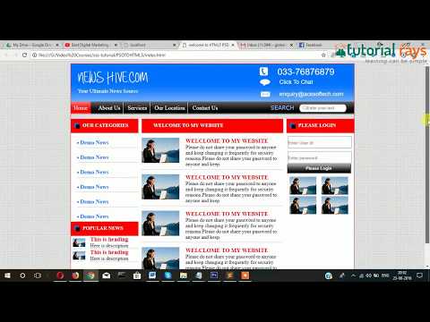 1 PSD To HTML5 | Creating Basic layout Tutorial Rays | By Umar Rahman