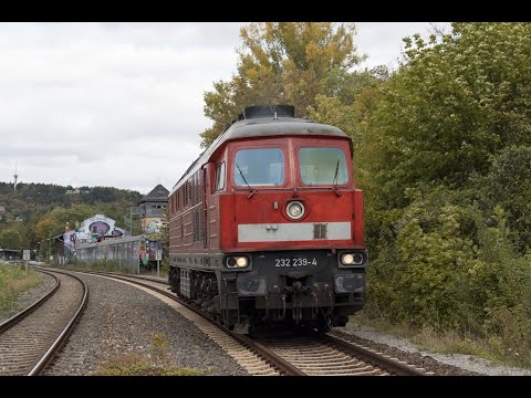 04.10.2020 Mit 232 239 Lz von Gera Hbf über Jena West nach Saalfeld