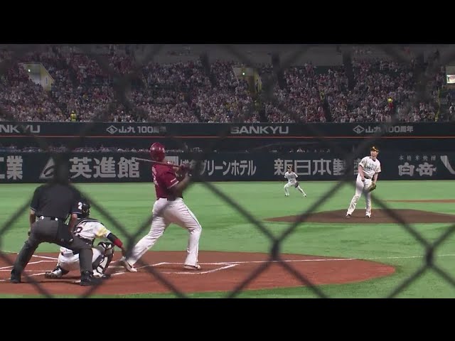 【1回表】うまく合わせた!! イーグルス・ペゲーロの先制タイムリー!! 2018/5/27 H-E