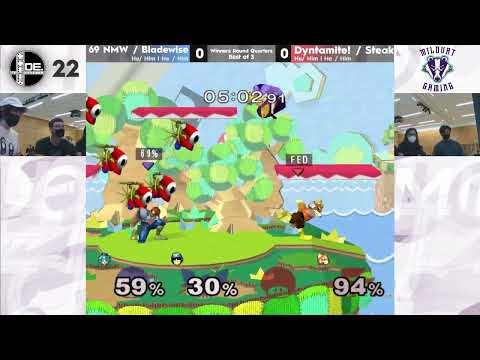 Nickemwit & Bladewise (Peach/Falcon) vs. Dynamite! & SteakUnderTheCouch (Peach/Fox) | DE22 Melee DUB