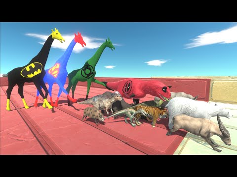 Escape from JUSTICE LEAGUE GIRAFFES - Animal Revolt Battle Simulator