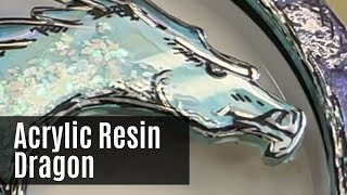 Resin Glitter Chameleon Dragon - He turned out cool