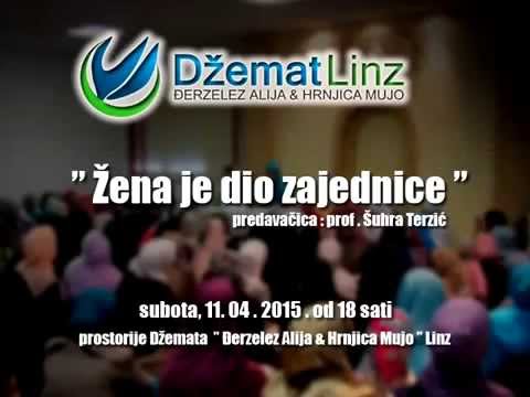 Dzemat Linz - zena je dio zajednice - najava predavanja