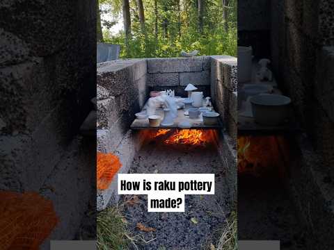 How is raku pottery made? #pottery #shorts