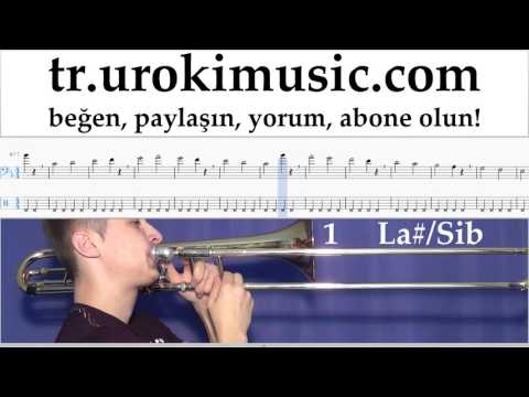 Trombon Nasıl Çalınır Besame Mucho Tablatura Bölüm#1 egzersizleri um-b723