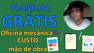 Oficina mecânica - planilha formação preço M.O