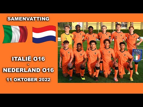 Samenvatting Italië O16 - Nederland O16 dinsdag 11 oktober 2022